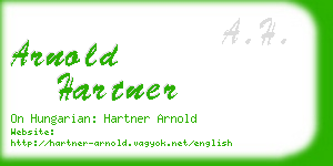 arnold hartner business card